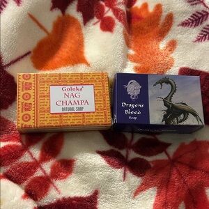 Goloka Nag Champa and Dragons Blood Soap Set